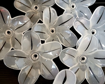 Seltene Elemente von Vintage italienischen Murano Glas Kronleuchter Lampenersatzteile, Blumen Ersatzteile Kronleuchter, mundgeblasenes Glas