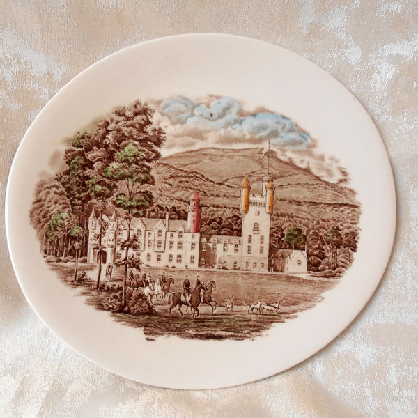 Maisons royales de collection de Grande-Bretagne Buckingham Palace ovale Assiette vintage Angleterre, plaque en céramique vintage