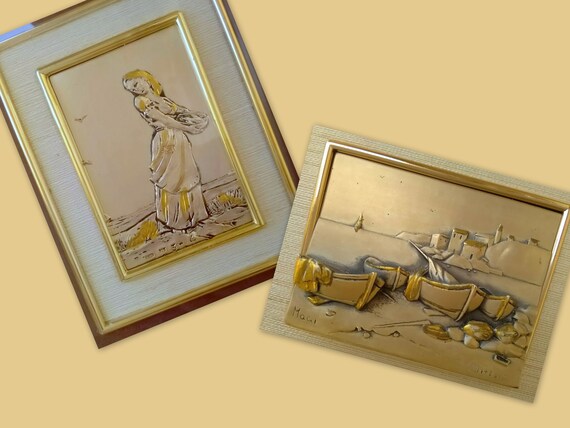 Italian Wall Hanging Italy 3d Silver Decor Silver Gold Etsy