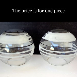 Paar Vintage Mid Century Italienische Kunst Glas Kronleuchter Tassen Beleuchtung Ersatzteile Klarglas LichtLampe Schirm
