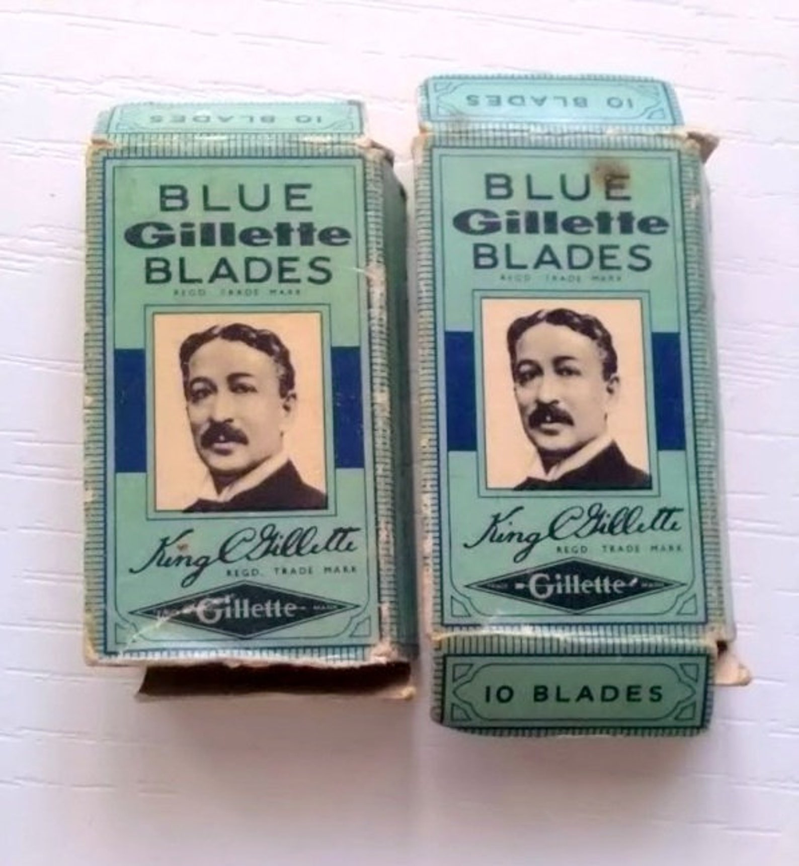 Vintage Gillette Blue Blade Vintage Box With Razor Blades Etsy