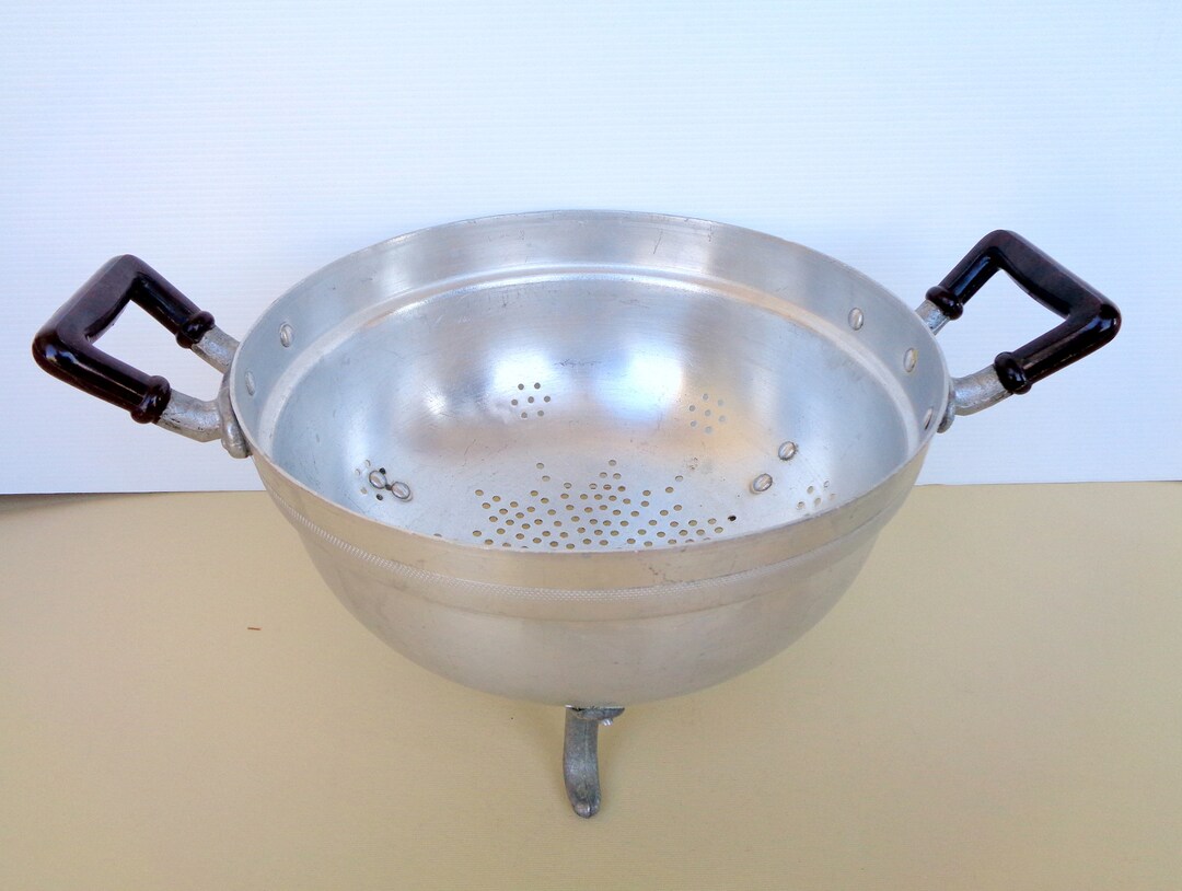 Aluminum Double Handled Colander Italian Colander Aluminum Etsy