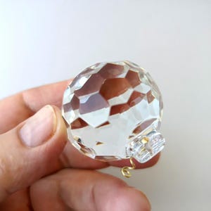 Bola colgante de cristal facetado italiano vintage de 4 cm de diámetro para lámpara de araña, bola de cristal Bohemia con cuentas, repuestos para lámparas de araña.