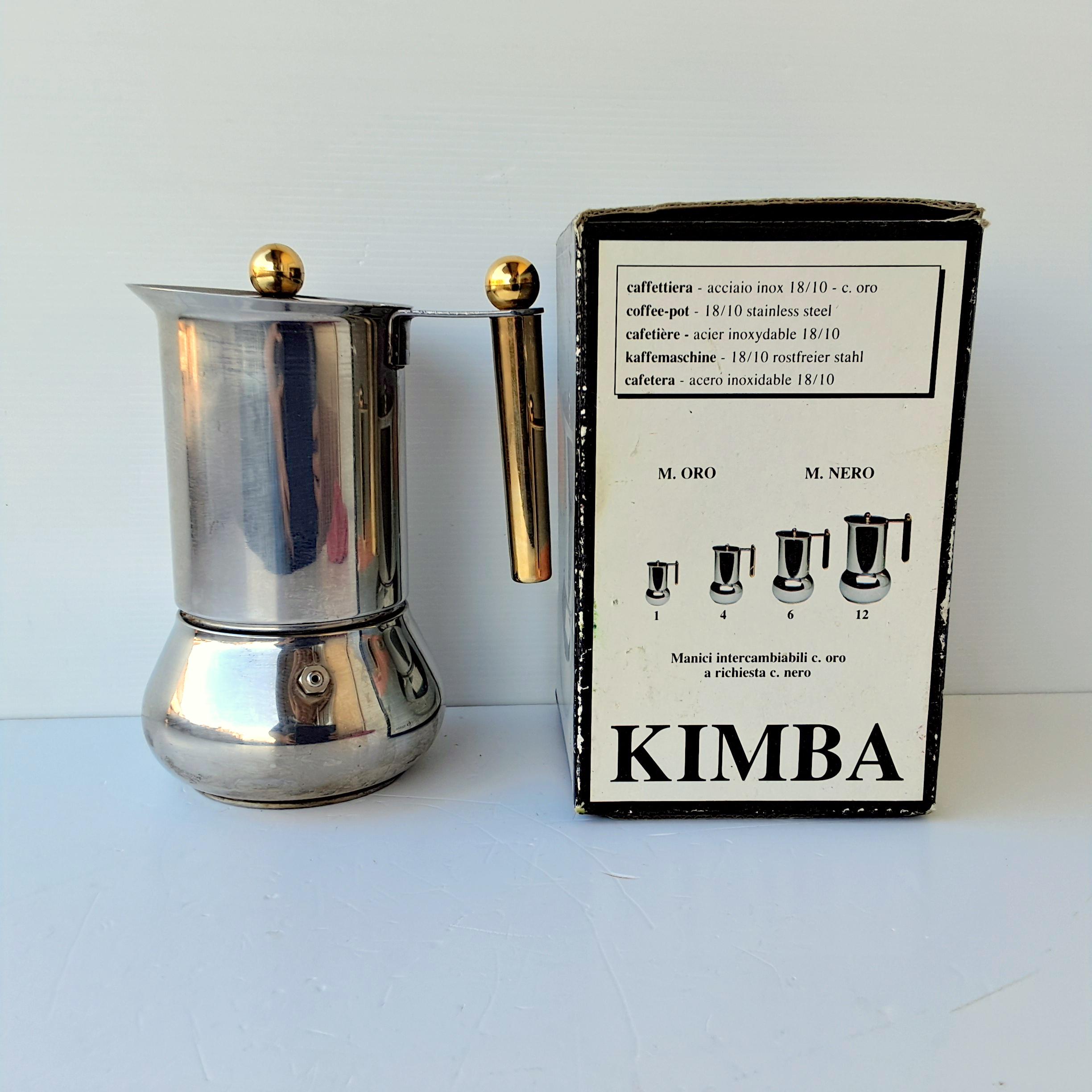 Vintage Kimba by Brand VEV Italian Coffee Makermoka in Inox 10/18