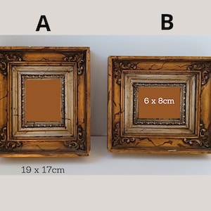Schönes Vintages italienisches Bild / Foto Holzrahmen, vergoldete hölzerne italienische Bilderrahmen-Wand-Dekor im viktorianischen Stil