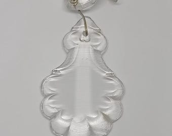 Vintage blad 5 x 3 cm kristallen druppel met achthoek voor antieke Italiaanse kroonluchter restauratie verlichtingsreserveonderdeel