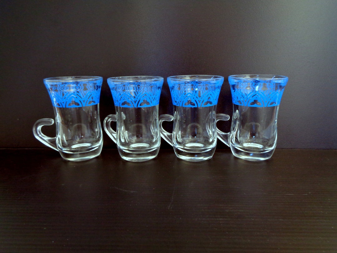 Vintage Special Serve Limoncello 6 or 3 Clear Glass Glasses, Vintage