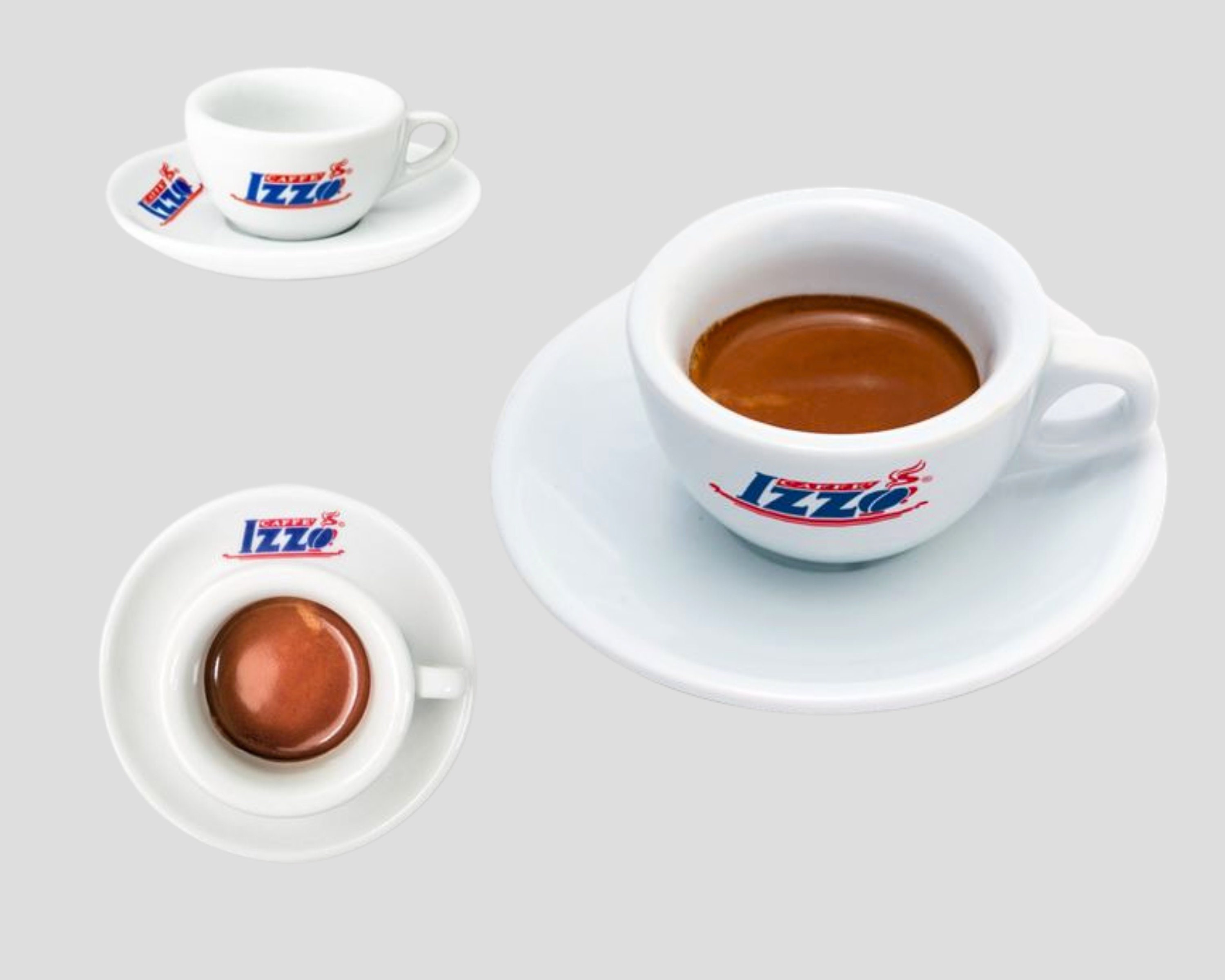 Lot De 4 Tasses Expresso/Cappuccino Porcelaine Avec Soucoupes & Support Métal – Design Élégant Noir/Blanc Pour Café & Thé