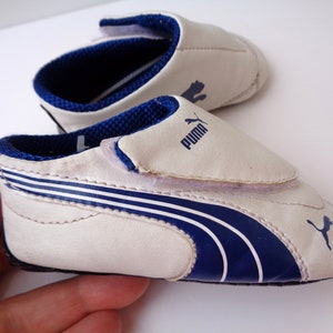 Albardilla documental almohadilla Brand New Infant Puma Sneakers Cute Baby Shoes White /blue - Etsy