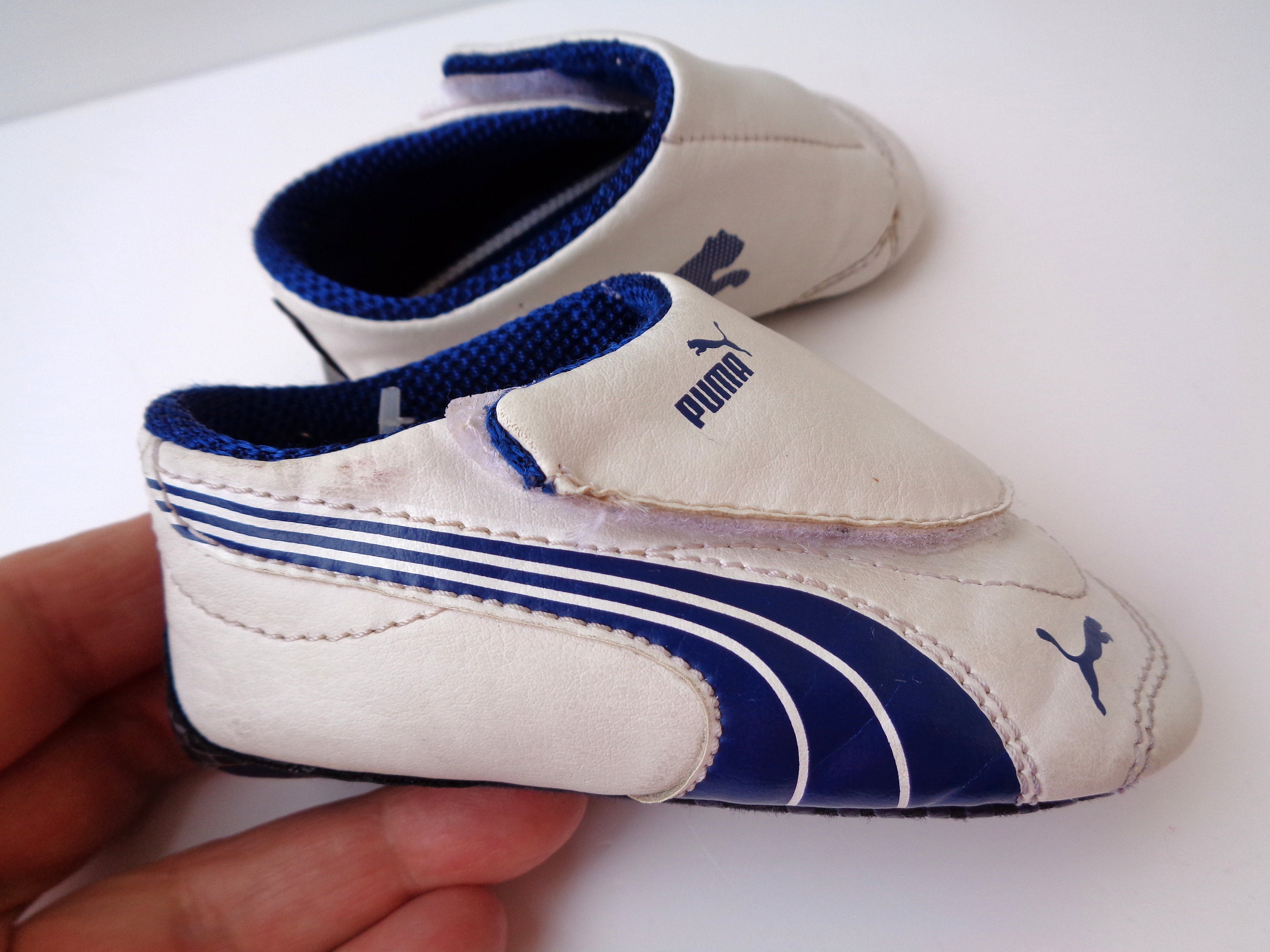 Mew Mew Hviske agitation Brand New Infant Puma Sneakers Cute Baby Shoes White /blue - Etsy