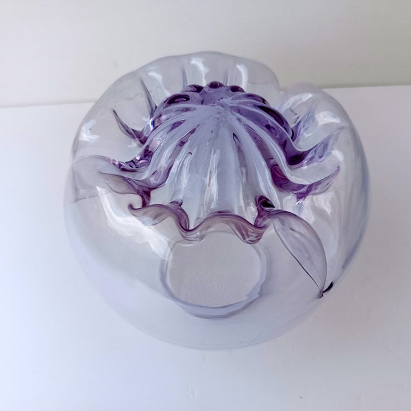 Pièces de rechange de lampe de lustre en verre soufflé d'art Mazzega Murano vintage rare en forme de boule en verre blanc, pièces de rechange pour lustres