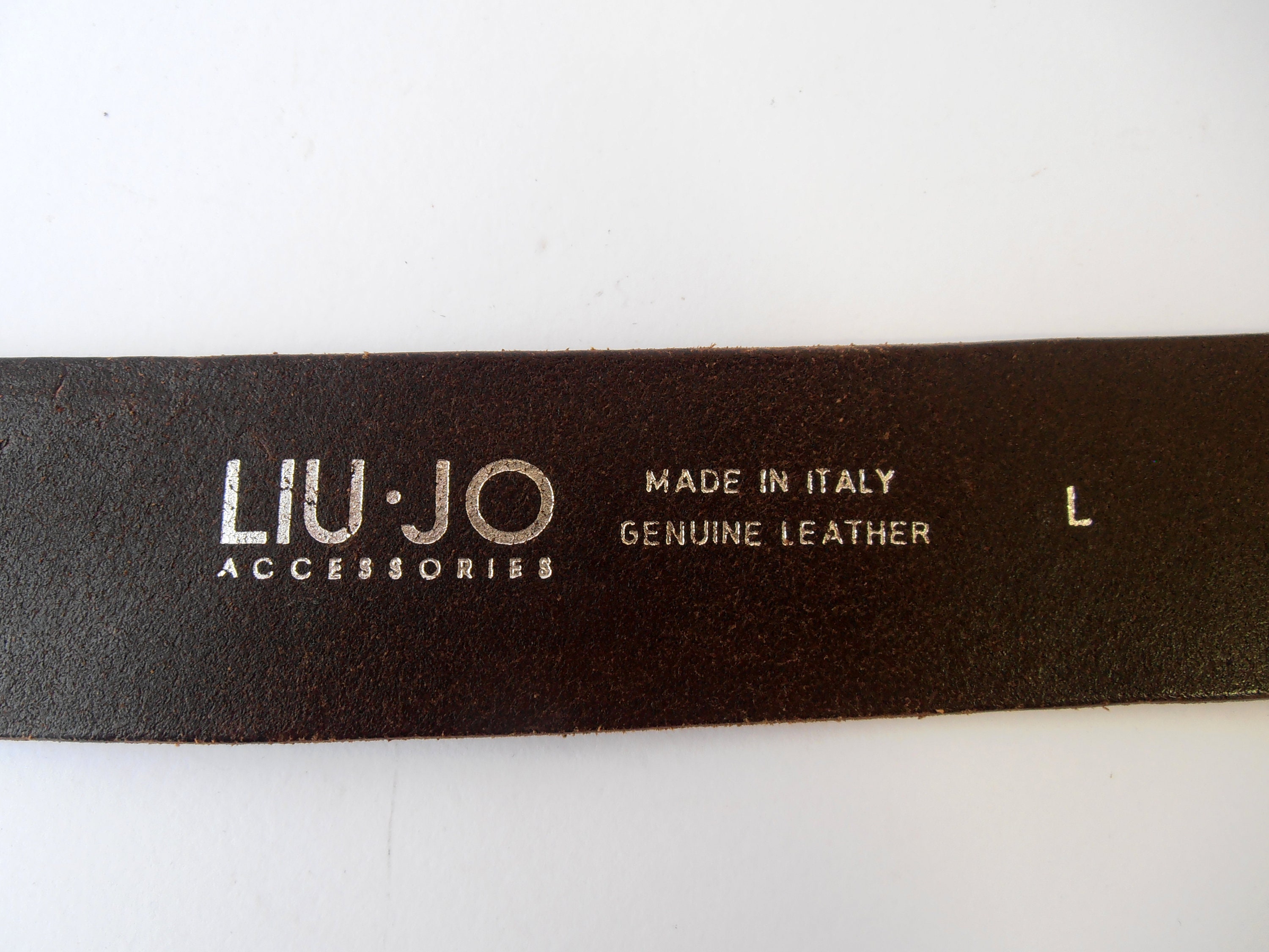 Dark Brown Genuine Leather Belt Marked 