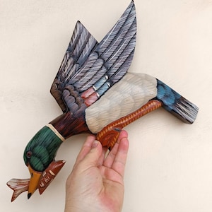 Vintage Wooden Duck, Duck Decor, Duck Figurine, Wood Carved Duck, Wood Duck, Wooden Decor, Duck, Home Decor Ducks lover gift