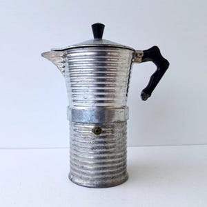 Vintage Capri Express Coffee Maker Made in Italy 6 Cup Aluminum Moka Pot Patented Espresso Maker Collectible