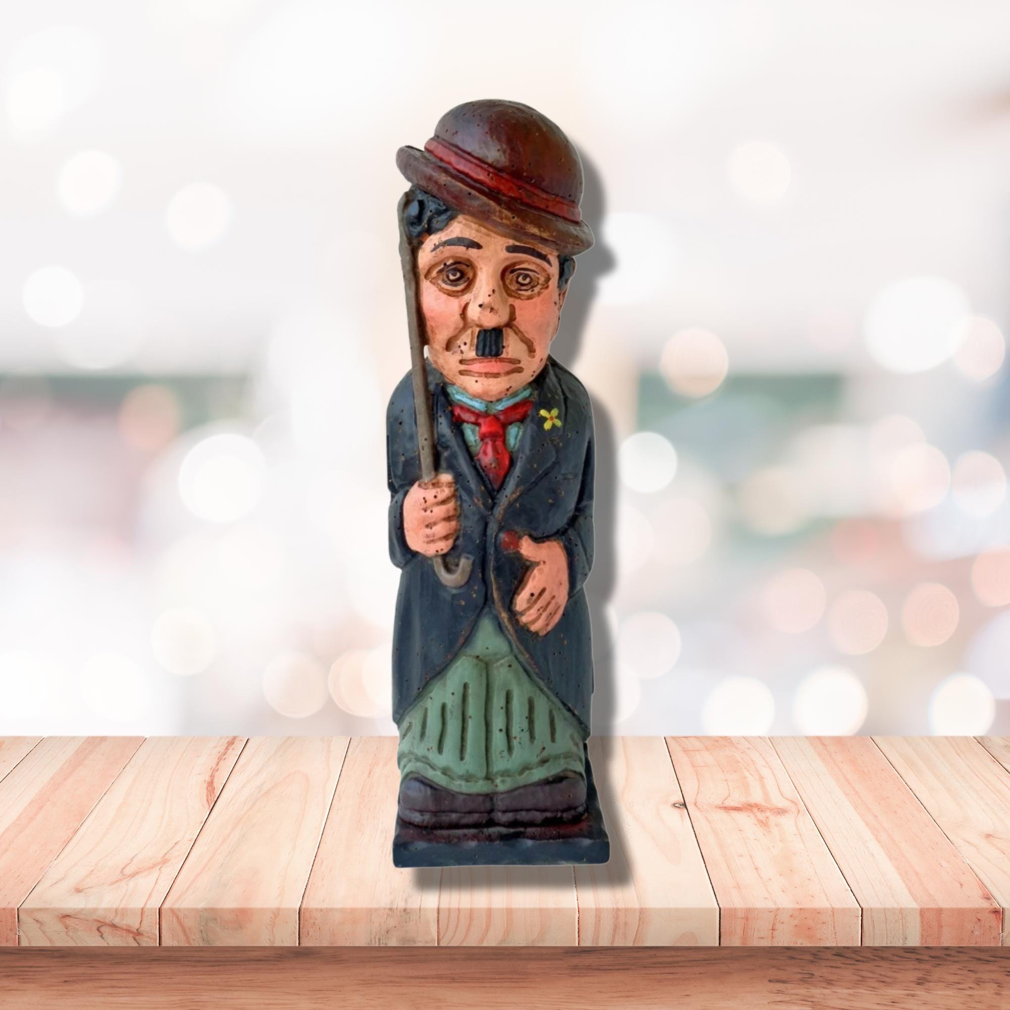 Extremely Rare 46cm Height Charley Chaplin Wine Bottle Holder