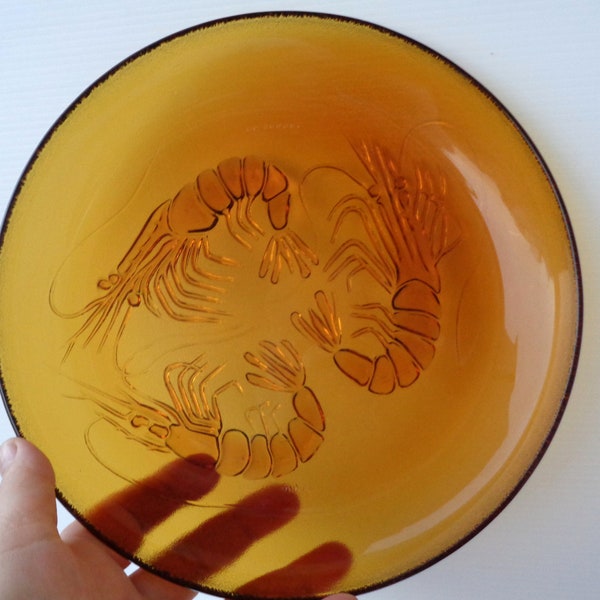 Amber Glass Plates Etsy