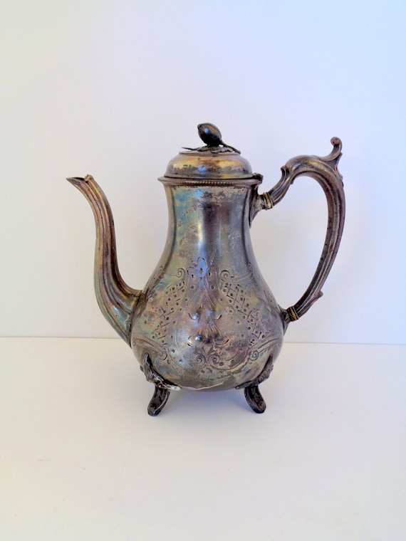 収集価値のある英国アンティーク「シェフィールド」ピューターコーヒー