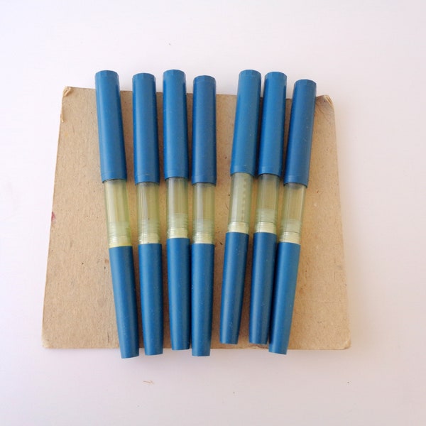 Penna stilografica Vintage penna stilografica anni '80 30 USSR Made in USSR Blue- Green vintage ink pen Universal Fountain Pen, Writer Pen, Retro pen, Ink Pen
