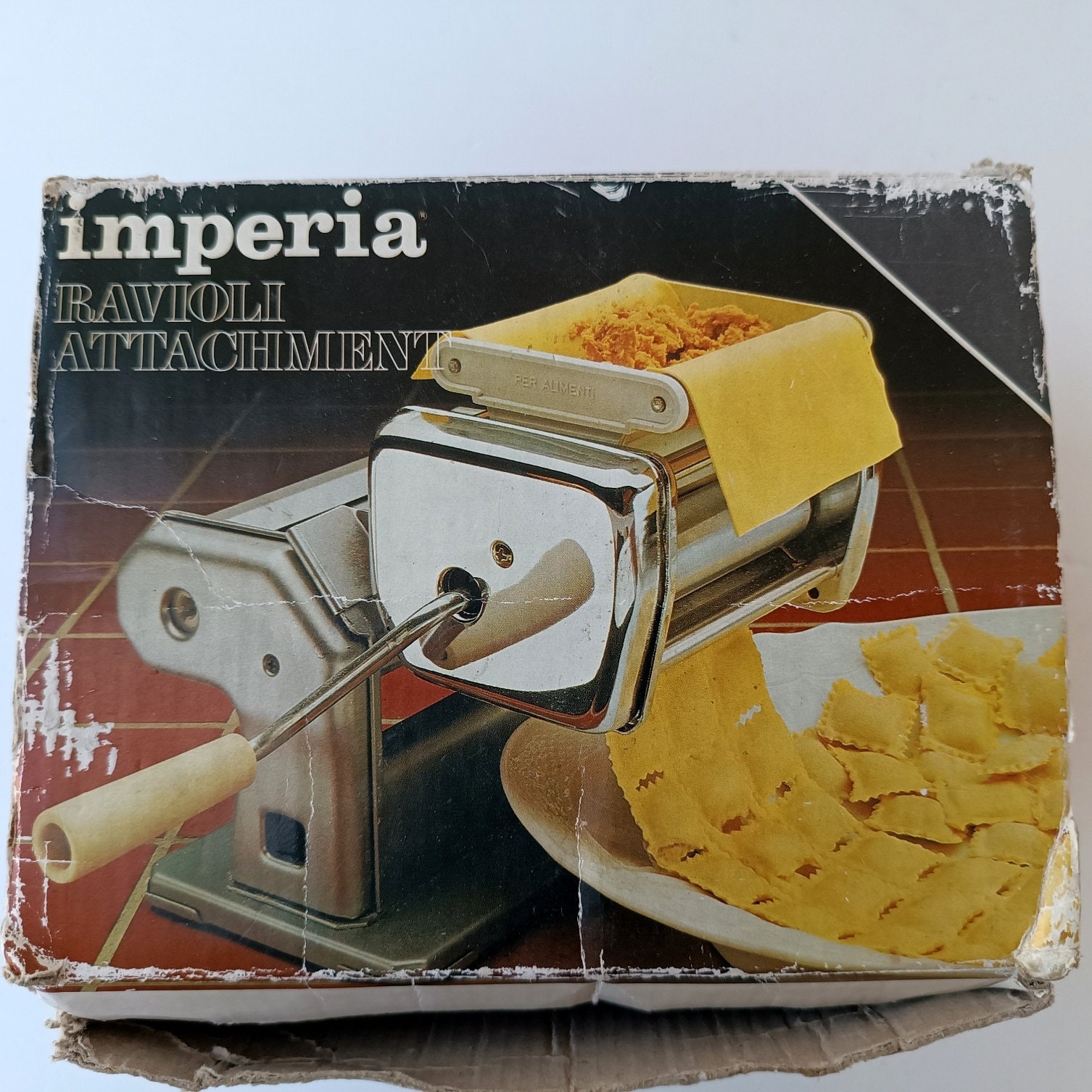  Máquina para hacer pasta por Imperia- Juego de lujo con 2  accesorios, molde de ravioles estrella y rodillo : Hogar y Cocina