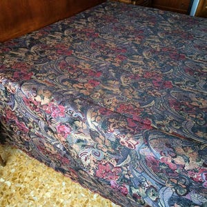 Vintage Italian new tapestry style fabric Bedspread Blanket, cotton bedspread  in original package, vintage new from stock bedspread