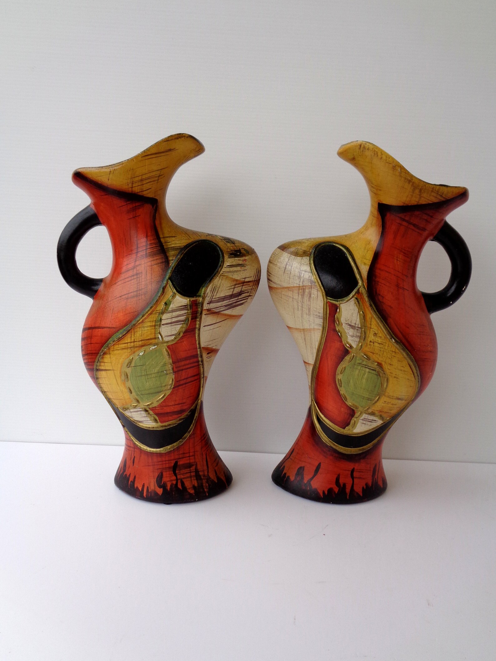 3 Beautiful exotic ethnic ceramic vase 3 breathtaking vases Etsy