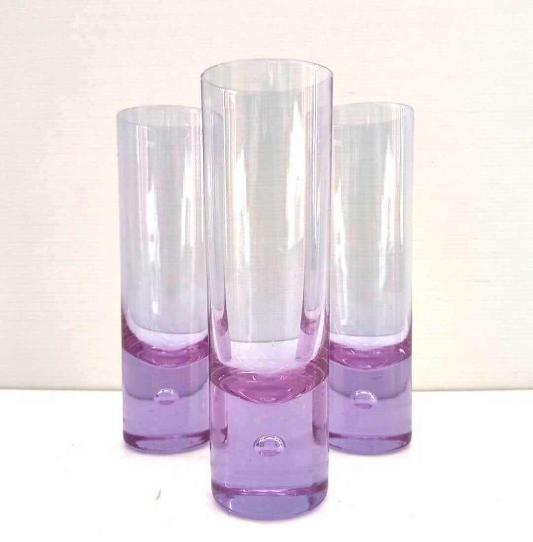 Collectible Neodymium Glass Set 3 Alexandrite Glasses by Sergio