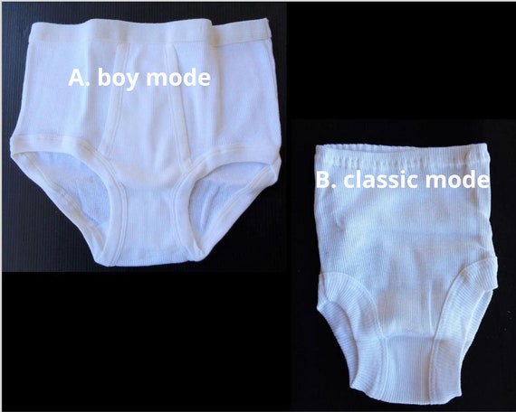 Italy Vintage Boy Underpants White Pure Cotton Panties Unused New