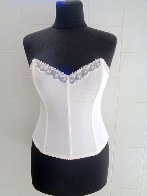 Strapless Modeling Corset, Vintage Italy Stylemagica , White