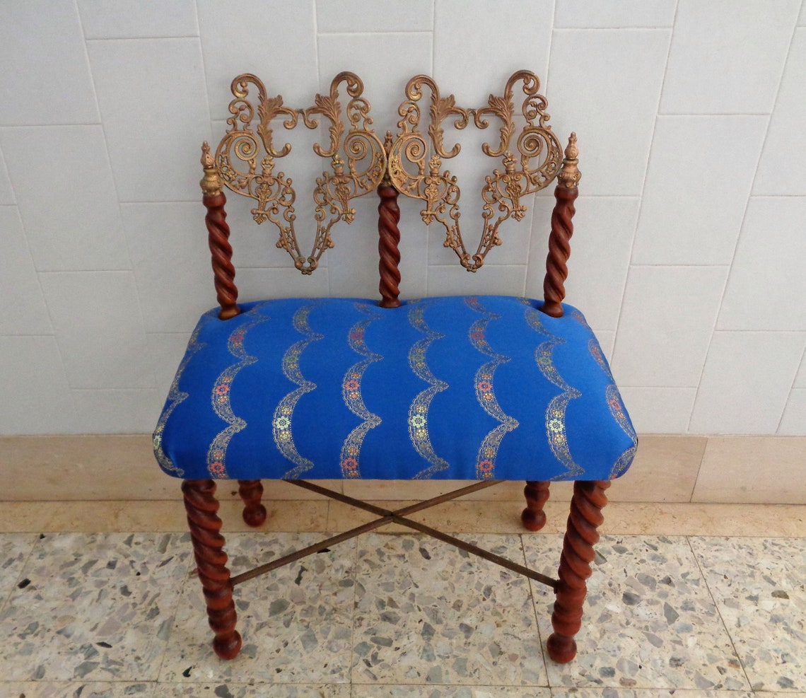 Rarest Antique Italian Chair for Two Persons From the Etsy