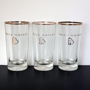 Set of 3 vintage Vintage Bells Scotch Whisky glasses