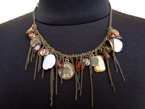 Choker vintage chains boho necklace. Chains neckl… - image 1