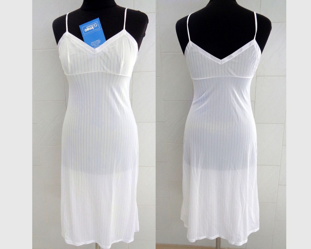 Vintage 80s Italy White Negligée Slip Vintage White Camisole, Lingerie ...