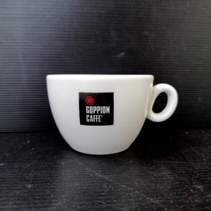 Collectible Goppion caffe cappuccino cup, bar espresso cups without saucer, heavy porcelain  cappuccino cup