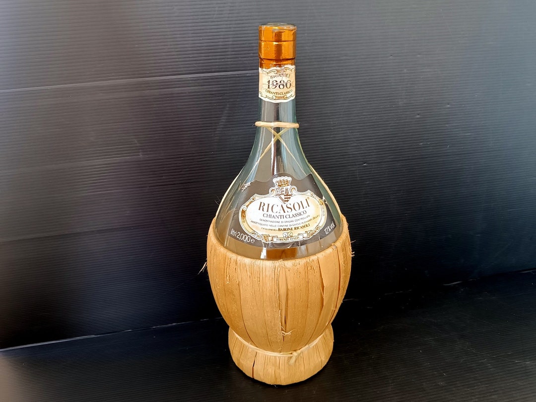 Italian Empty chianti Wine Bottle Storage Bottle Etsy