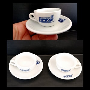 Nice Pair of Mokaffe Espresso Cups, Thick Bar Cups, Italian Espresso Cups,  Made by Ginori in Italy 