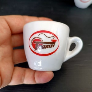 Collectible Coffee Torrisi espresso cups, bar espresso cups without saucer, heavy porcelain  coffee cups, excellent condition