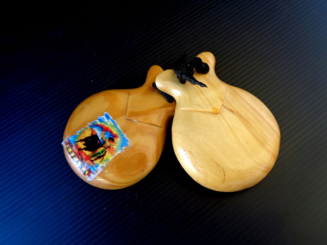 Castañuelas de instrumentos musicales españoles vintage, castañuelas de ...
