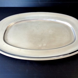 Vintage Italy oval inox tray marked Motta, serving inox tray, serving inox tray Italy 70s, Stainless Steel Plate Metal Serving Tray Platter