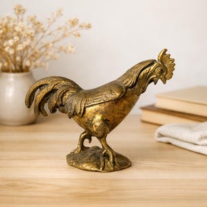 Vintage Aschenbecher in Hahn-Form / Trinket-Box-Vogelfigur mit Klappdeckel / Country-Regaldekor