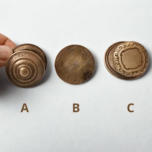 Tiradores antiguos de latón para muebles antiguos, herrajes auténticos de latón de alta calidad para cajones y armarios, fabricados en Italia en los años 50.