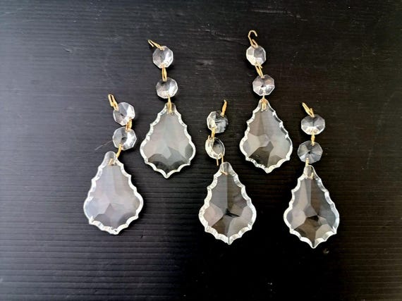 ヴィンテージ イタリア製 シャンデリア用交換部品チェーン、八角形 2個