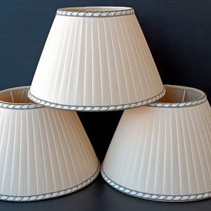 Vintage brand new Italian beige color fabric Lampshade