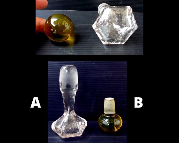 Tapones de botella de vidrio decorativos italianos vintage - España