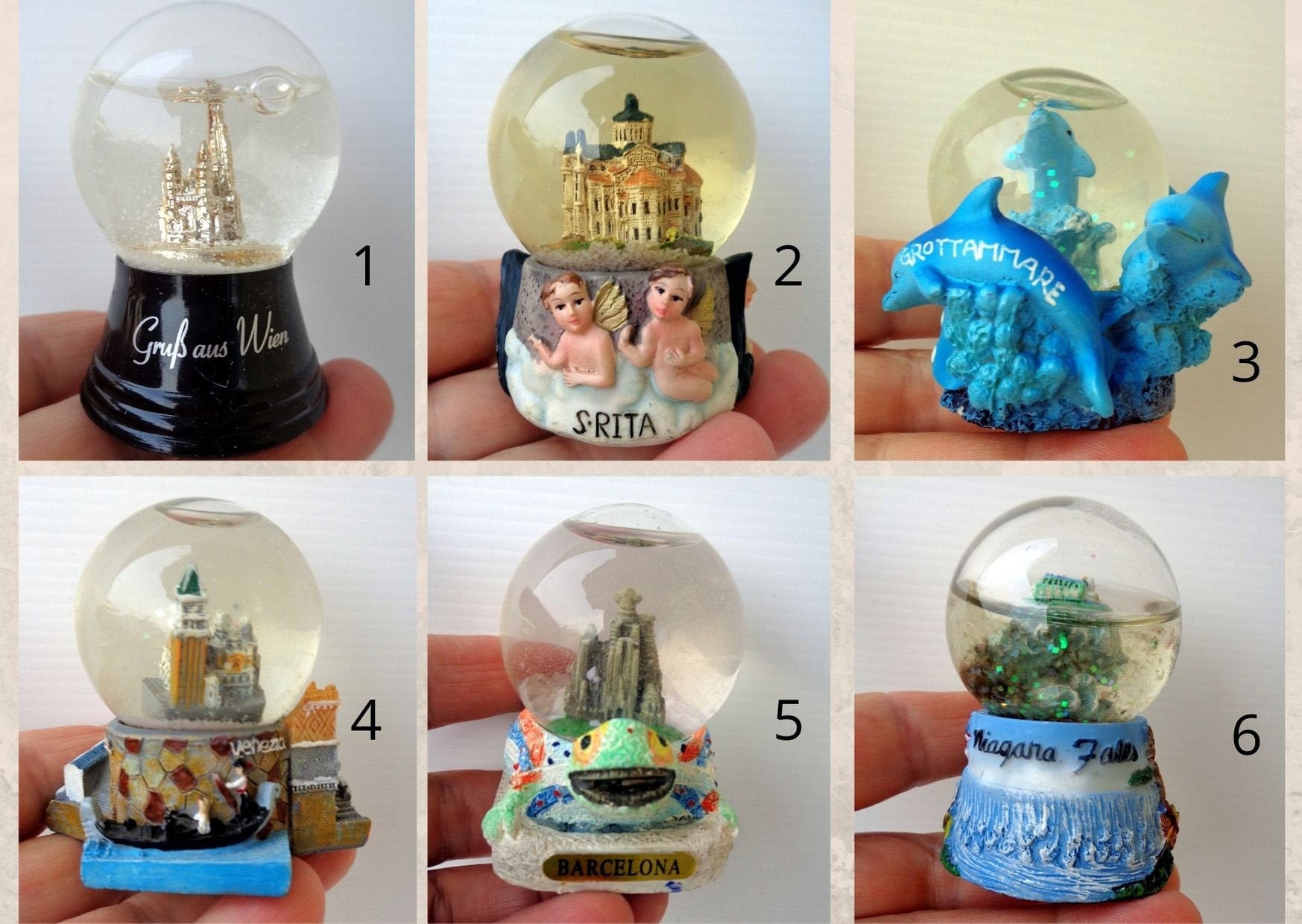 Souvenirs de España, Madrid y Flamenco, bolas de nieve de cristal - ZiNGS