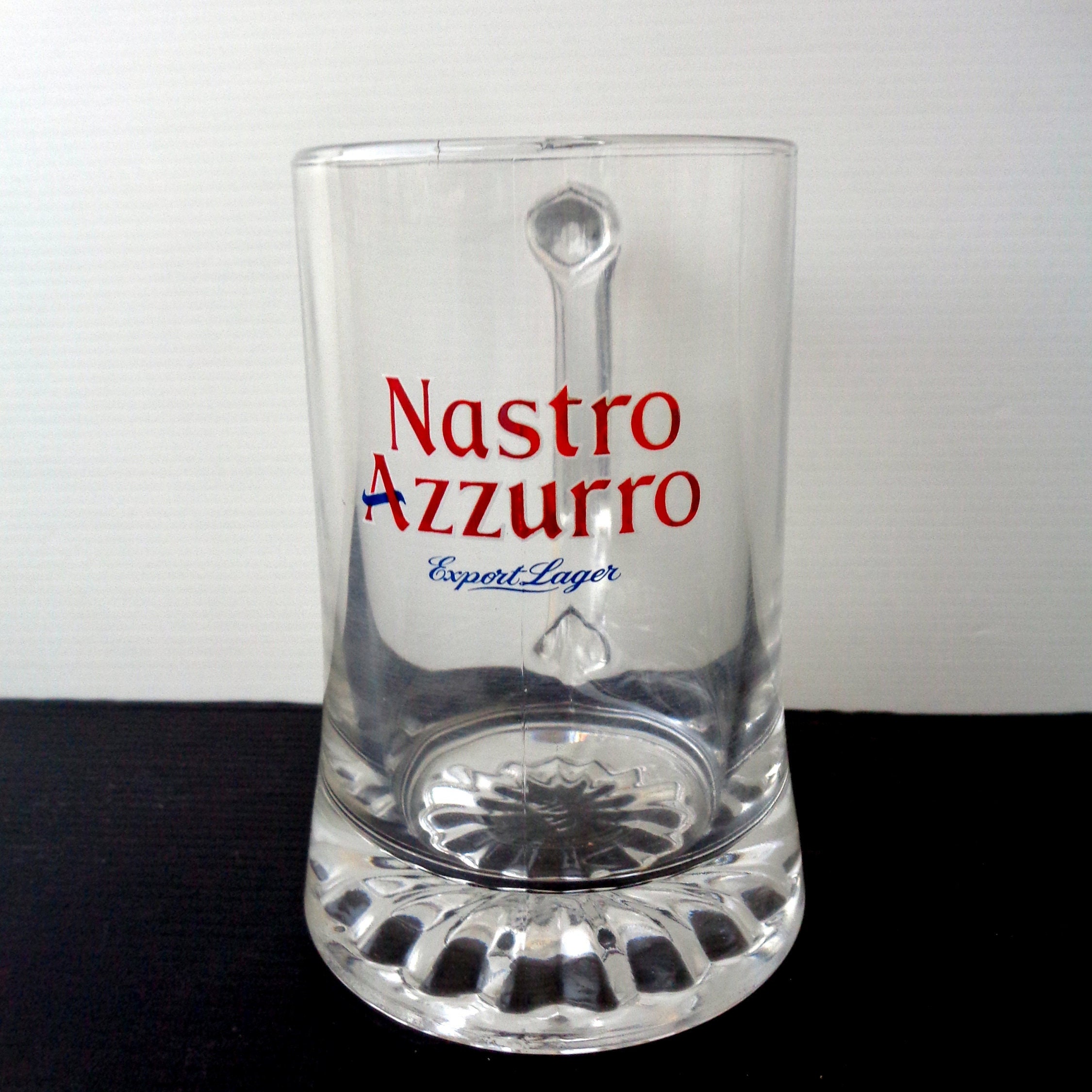 Peroni Beer Nastro Azzuro 2 x Clear Etched Beer Glasses 380ml SOHM MAN