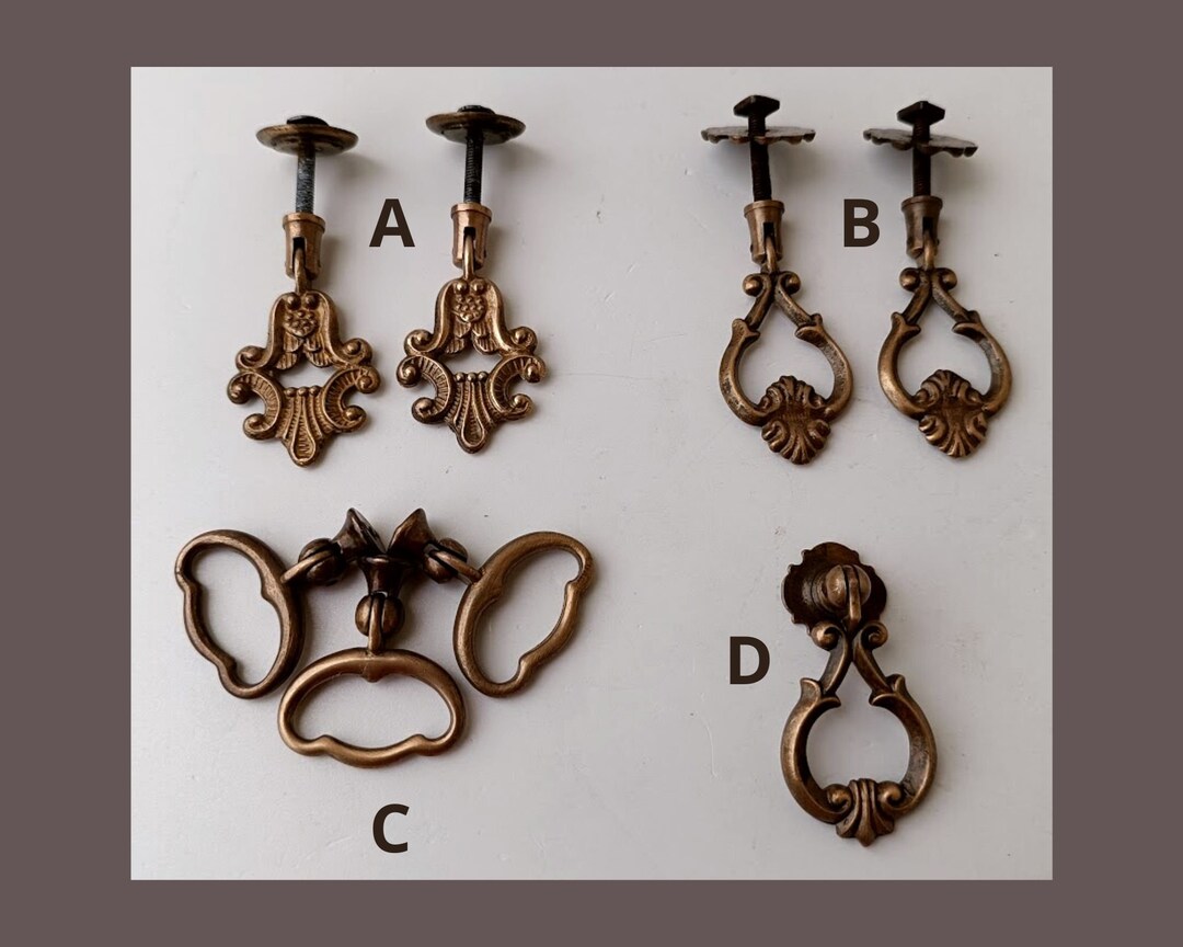 Ancient Brass Handles Antique Furniture High Quality, Authentic Brass