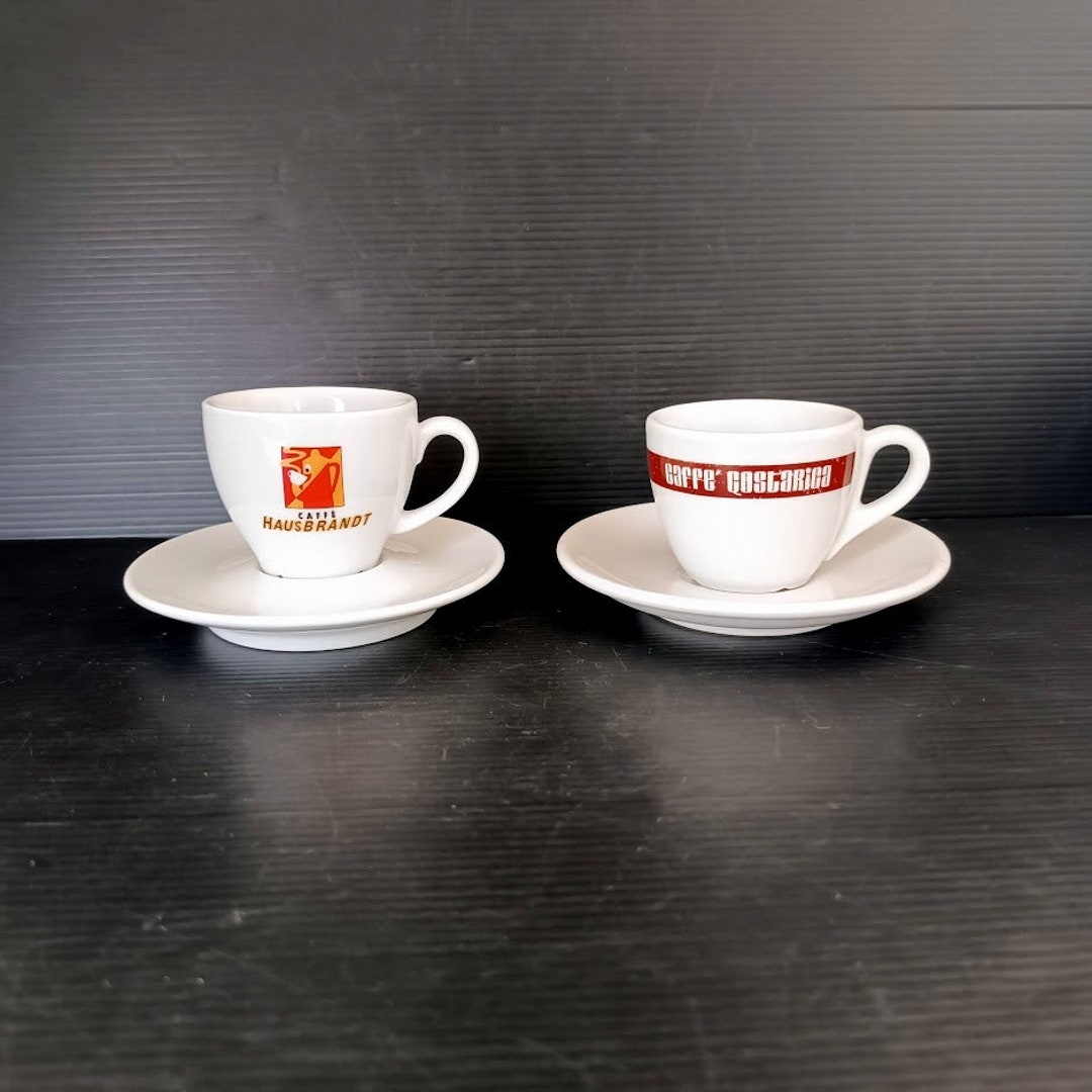 Vtg ILLY Red Logo Bar Espresso Cappuccino Cups, Collectible Coffee Cups, Italian  Espresso Bar Cups Made in Italy 