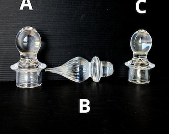 Vintage Italian decorative glass bottle stoppers Glass Bottle Stopper  Vintage Decanter Stoppers caraffe Bottle Stopper Glass Stopper