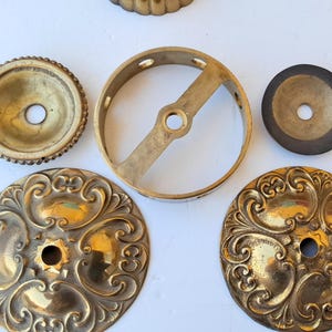 Antique Italian chandeliers Restoration Hardware gilded Ornate Lamp or Brocante chandelier parts bobeches image 13