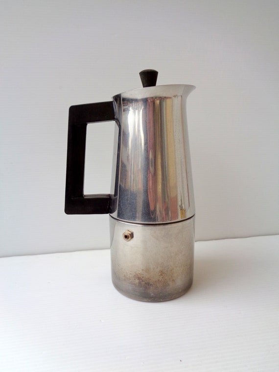 Vintage Italian Inox Large Moka Coffee Maker Espresso Machine, Kitchenware,  Barware Coffee, Old Coffee Maker Collectibles Made Italy 